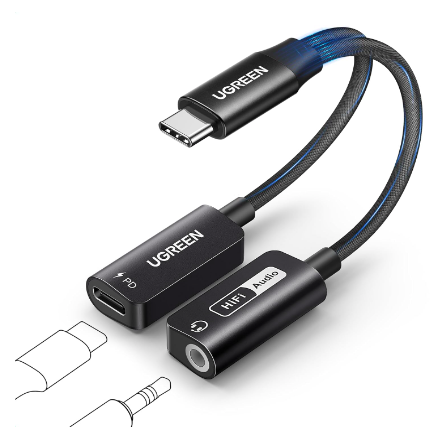 UGREEN 25837 Magnetischer USB C auf Klinke Adapter + Laden für 13,72€ (statt 17€)