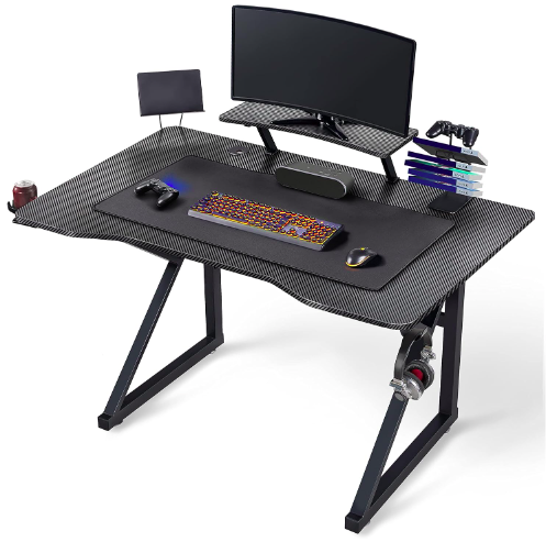 Yaheetech ergonomischer Gaming Tisch mit Halterungen & Mauspad für 62,99€ (statt 90€)