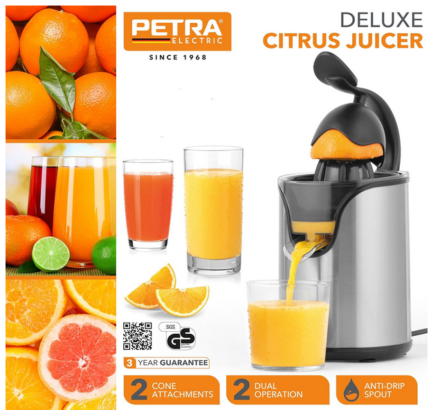 Petra PT5026 elektrische Zitrus  und Orangenpresse für 12,73€ (statt 29€)