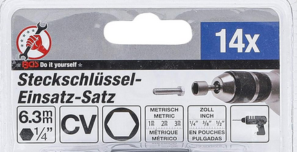 BGS Diy 67314 Steckschlüssel Bit Satz 14 Teile für 4,27€ (statt 9€)