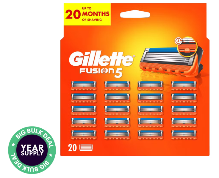 20x Ersatzklingen für Gillette Fusion 5 für 45,90€ (statt 52€)