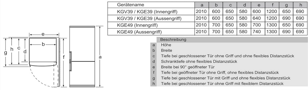 Bosch KGE39ALCA Kühl Gefrier Kombi 337L VitaFresh für 555€ (statt 648€)