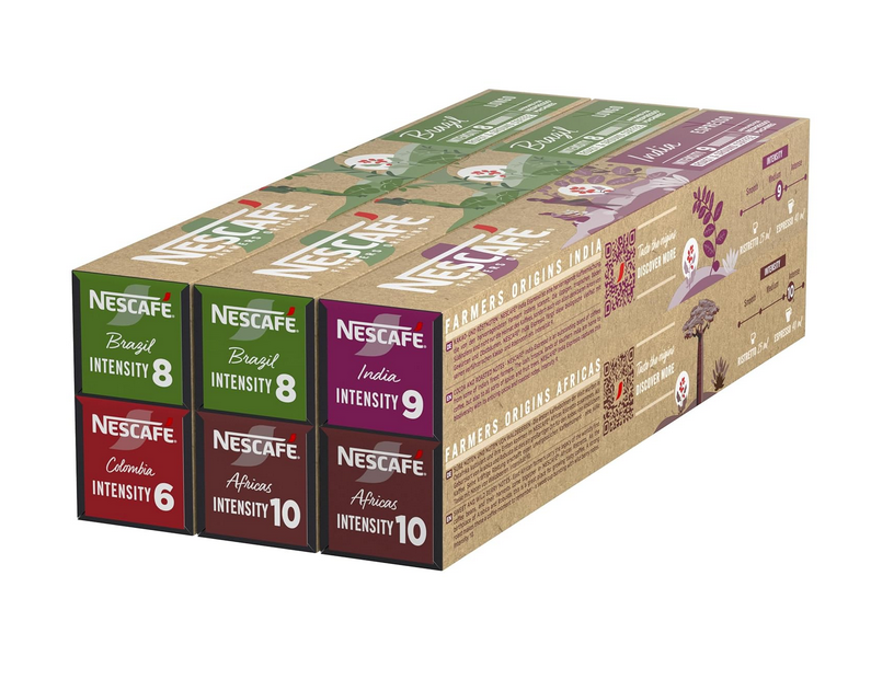 ☕Nescafé Farmers Origins 60 Nespresso Kapseln Probierset für 15,72€ (statt 24€)