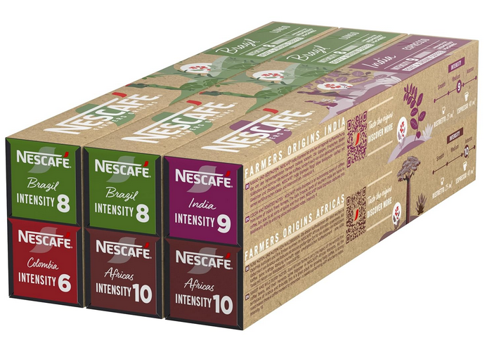 ☕Nescafé Farmers Origins 60 Nespresso Kapseln Probierset für 15,50€ (statt 24€)