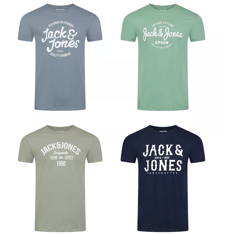 Jack & Jones JJLINO 4er Pack Herren T-Shirts für 32 (statt 39€)