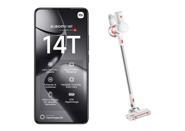 📱 Xiaomi 14T (512GB) + Vodafone 20GB Allnet für 19,99€ mtl. + 🧹 GRATIS Staubsauger