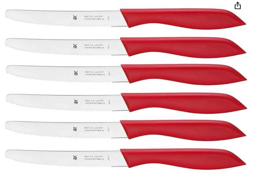 6x WMF Classic Line rote Frühstücksmesser 23cm für 15,49€ (statt 25€)