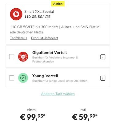 🍏 Apple iPhone 16 Pro für 99,95€ + Vodafone 110GB Allnet 59,99€ mtl. + 200€ Bonus