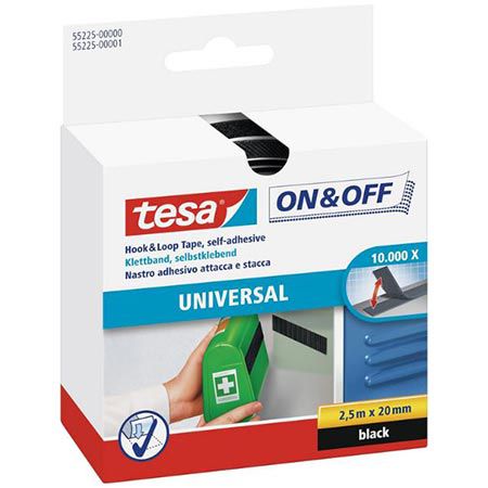 tesa On & Off Klettband zum Aufkleben, 2cm x 250cm für 5,60€ (statt 13€)