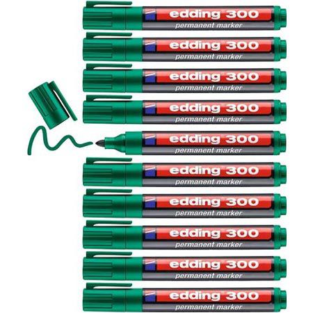 10er Pack edding 300 Permanentmarker, grün für 4,26€ (statt 8€)