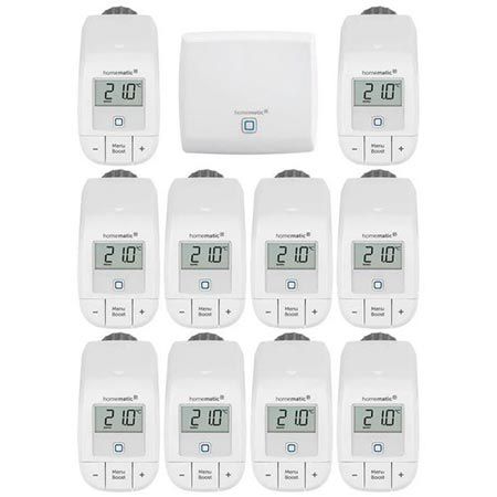 Homematic IP Starter Set Heizen mit 10 Heizkörperthermostaten für 289,95€ (statt 384€)