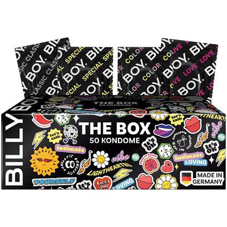 50er Pack Billy Boy Kondome „The Box“, 52mm & 56mm für 14,39€ (statt 21€)