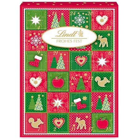 2er Pack Lindt Frohes Fest Mini-Tisch-Adventskalender 2024, 2 x 115g für 12,68€ (statt 16€)