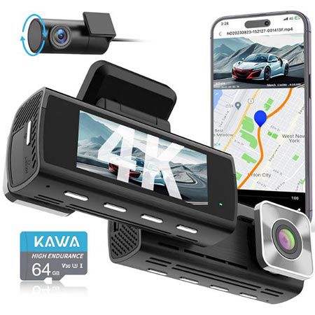 KAWA D10 4K Dashcam mit KI & Nachtsicht inkl. SD-Karte für 89,99€ (statt 155€)