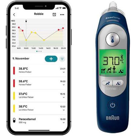 Braun ThermoScan 7+ connect Ohrthermometer mit App für 63,25€ (statt 72€)