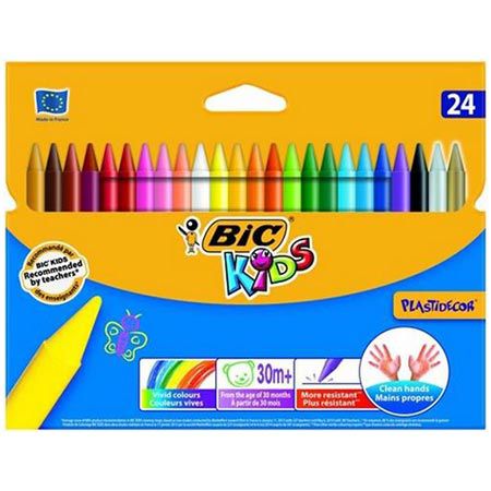 24er Pack BIC Kids Plastidecor Wachsmalkreiden für 4,22€ (statt 12€)