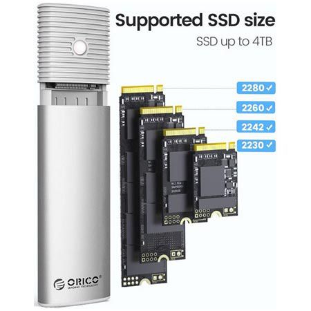 ORICO M.2 NVMe SATA SSD Gehäuse mit USB für 11,98€ (statt 22€)