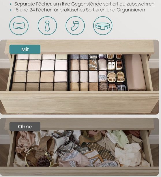 SONGMICS Unterwäsche Organizer mit 80 Fächer für 14,99€ (statt 20€)