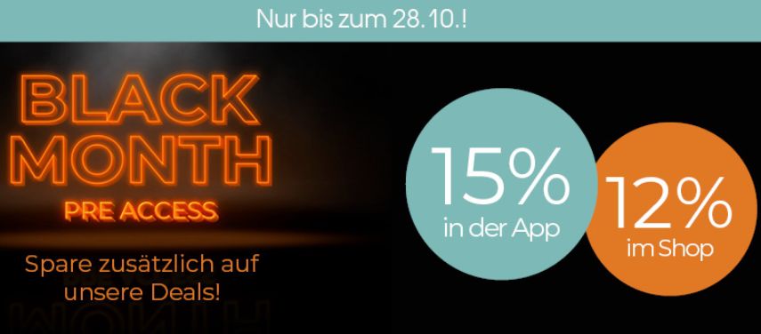 Babymarkt Black Month: 12% Extra Rabatt auf Mode und Spielzeug   bis Montag!