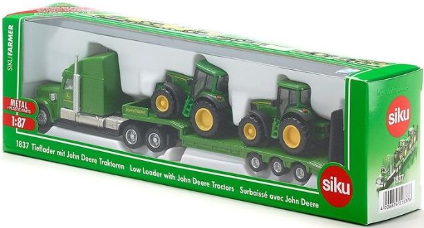 🚜 Bestseller! siku 1837 Tieflader + 2 John Deere Traktoren   Maßstab 1:87 für 11,99€ (statt 22€)