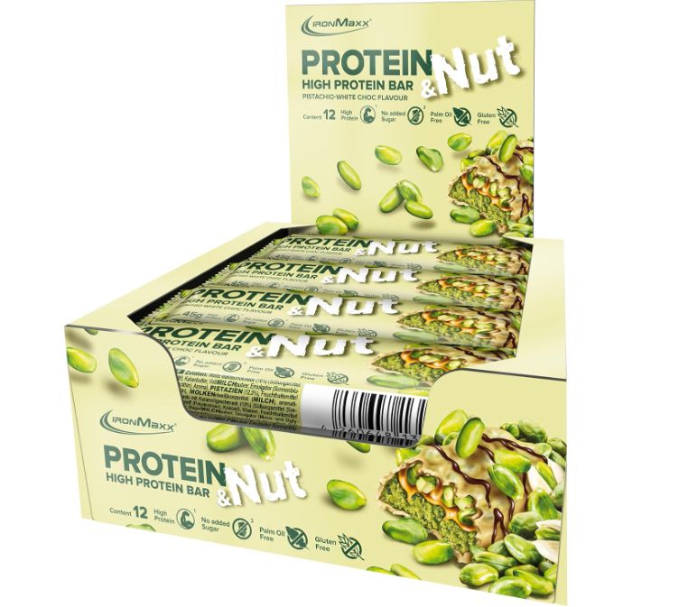 12er Pack IronMaxx Protein & Nut Proteinriegel   Glutenfrei für 11,94€ (statt 24€)