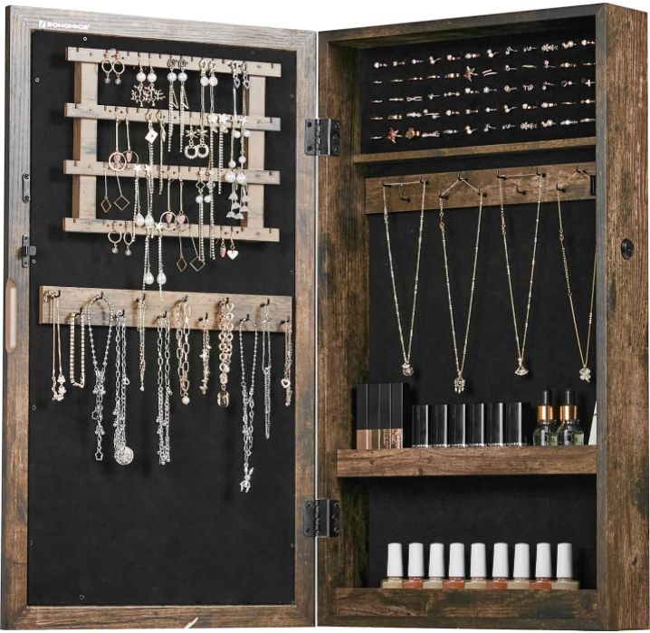 💍 SONGMICS Hängender Schmuckschrank in Vintagebraun für 33,99€ (statt 47€)