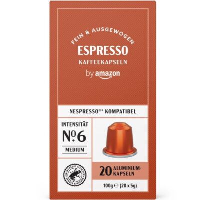 100 by Amazon Espresso Nespresso kompatible Kaffeekapseln ab 13,82€ (statt 18€)