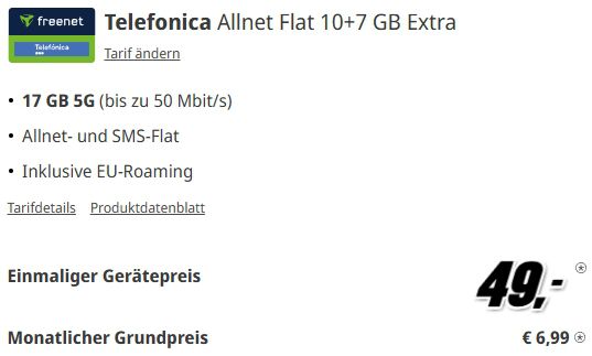 Xiaomi Redmi Note 13 Pro 5G für 49€ + o2 Allnet 17GB 5G für 6,99€ mtl.