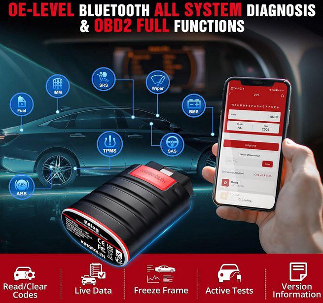 KINGBOLEN EDIAG OBD2 Diagnosegerät für 59,50€ (statt 79€)