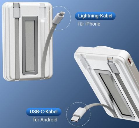 Eazpower Magsafe Powerbank mit 10.000mAh + Kabel für 22,49€ (statt 45€)