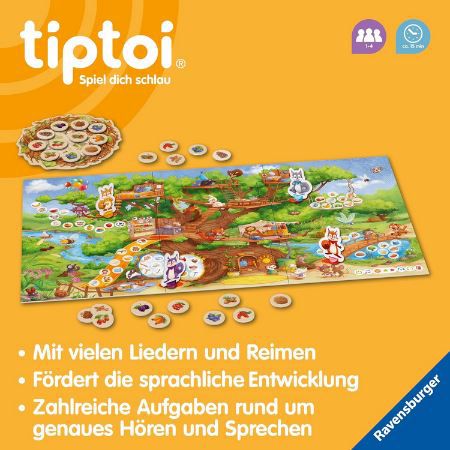 Ravensburger tiptoi   Die flinken Sprach Hörnchen, Lernspiel für 14,99€ (statt 21€)