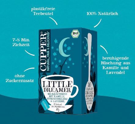 20er Pack Cupper Little Dreamer Bio Kräutertee ab 1,79€ (statt 3€)