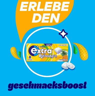 12 x 8er Pack Extra Refreshers Tropical Kaugummi ab 8,83€ (statt 12€)