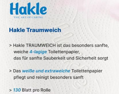 🧻 80 Rollen Hakle Traumweich Toilettenpapier, 4 lagig ab 26,97€ (statt 34€)