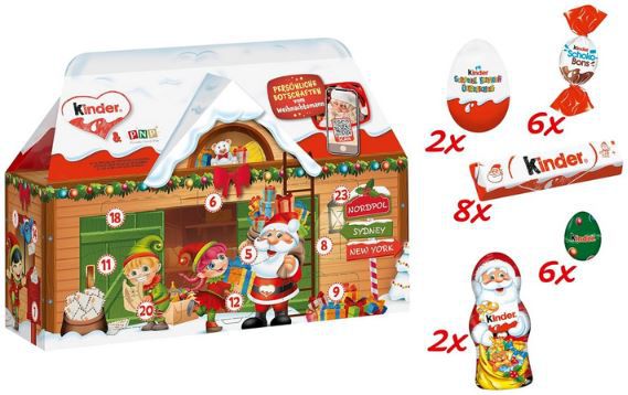 kinder Mix Adventskalender 3D Haus, 234g für 8,54€ (statt 13€)