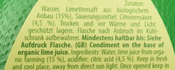 15er Pack Samalu Bio Limetten Würzmittel, je 200ml für 8,70€ (statt 12€)