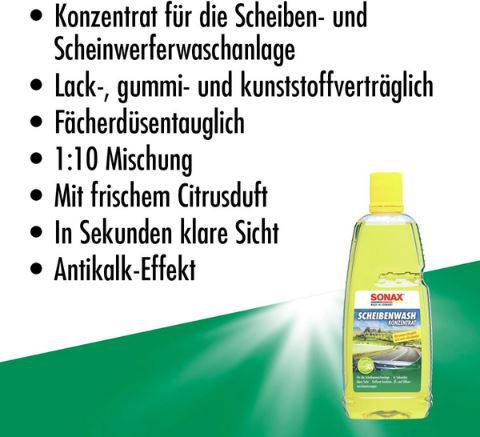 Sonax ScheibenWash Konzentrat, Citrus, 1Liter für 6,20€ (statt 10€)