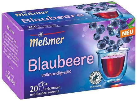 🍵 4 x Meßmer Blaubeere, je 20 Teebeutel ab 6,67€ (statt 10€)