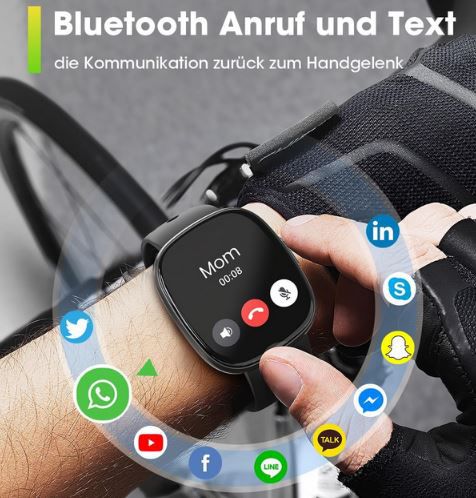 Sanorum Smartwatch mit Telefon & Fitness Funktion für 16,79€ (statt 40€)