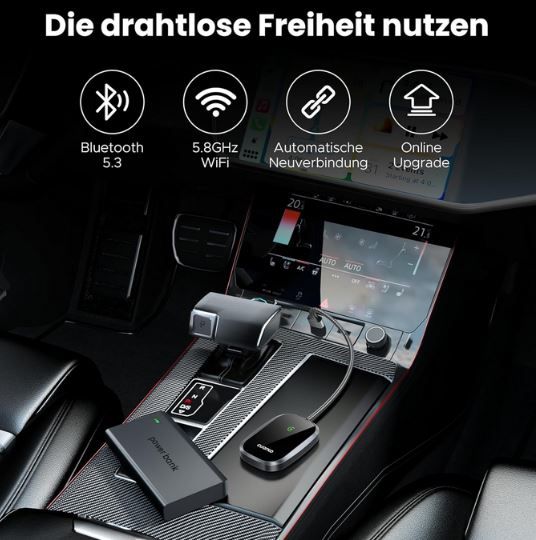 cuarko CarPlay Wireless Adapter inkl. USB Adapter für 26,99€ (statt 45€)