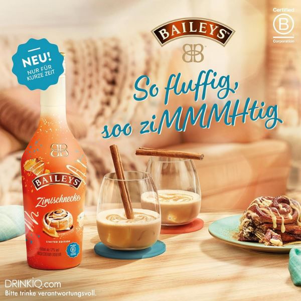 Baileys Zimtschnecke Irish Cream Likör, 0,5L für 10,44€ (statt 18€)