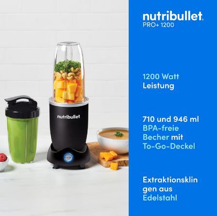 Nutribullet Pro 1200 Elektrischer Mixer inkl. Becher für 99,99€ (statt 150€)