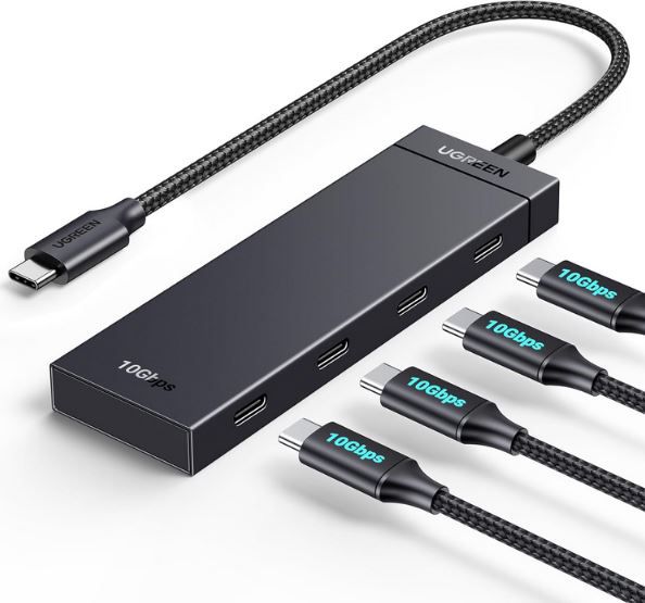 UGREEN 4 Port USB C Hub mit bis zu 10 Gbps für 11,99€ (statt 18€)