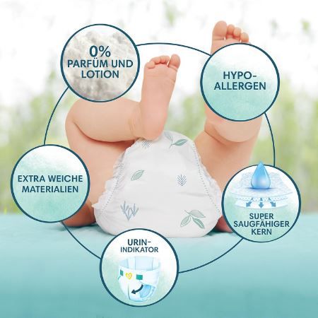 4 x 29er Pack Pampers Harmonie Baby Windeln, Größe 2 ab 20,36€ (statt 34€)