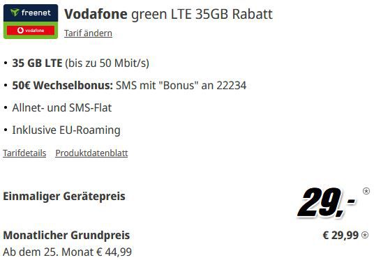 📱 Xiaomi 14 5G + Vodafone 35GB LTE für 29,99€ mtl. + 50€ Bonus