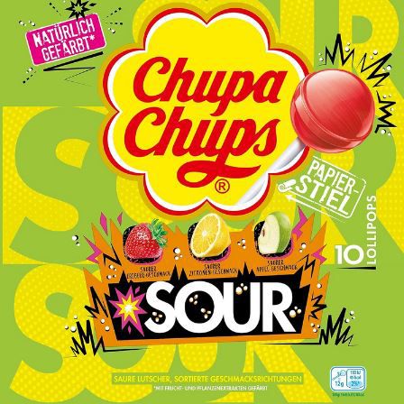 10er Pack Chupa Chups Sour Lutscher mit 3 Sorten ab 1,36€