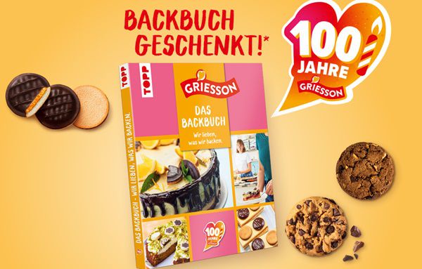 Mit Kauf von Griesson Produkten Backbuch gratis abfassen