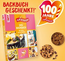 Mit Kauf von Griesson-Produkten Backbuch gratis abfassen