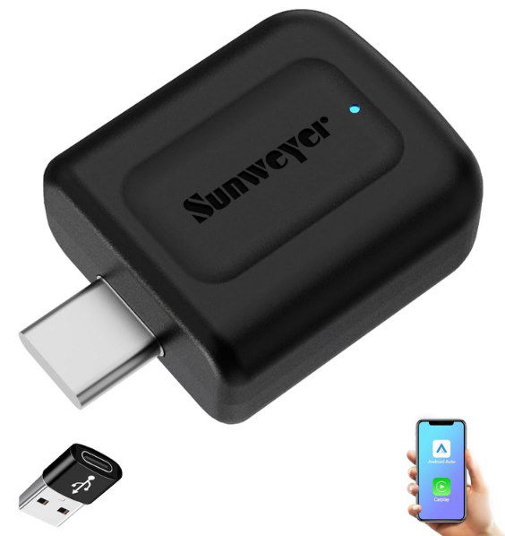 Sunweyer Wireless CarPlay & Android Auto Dongle für 25,99€ (statt 50€)