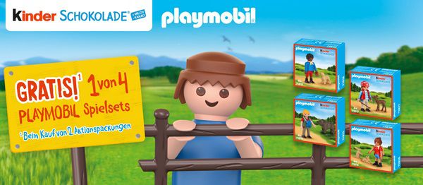 Mit Kauf von Kinderschokolade PLAYMOBIL Spielset gratis erhalten